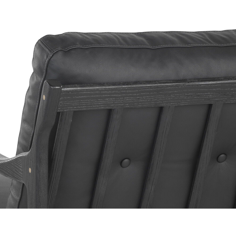 Gilmore Black / Black Leather Lounge Chair